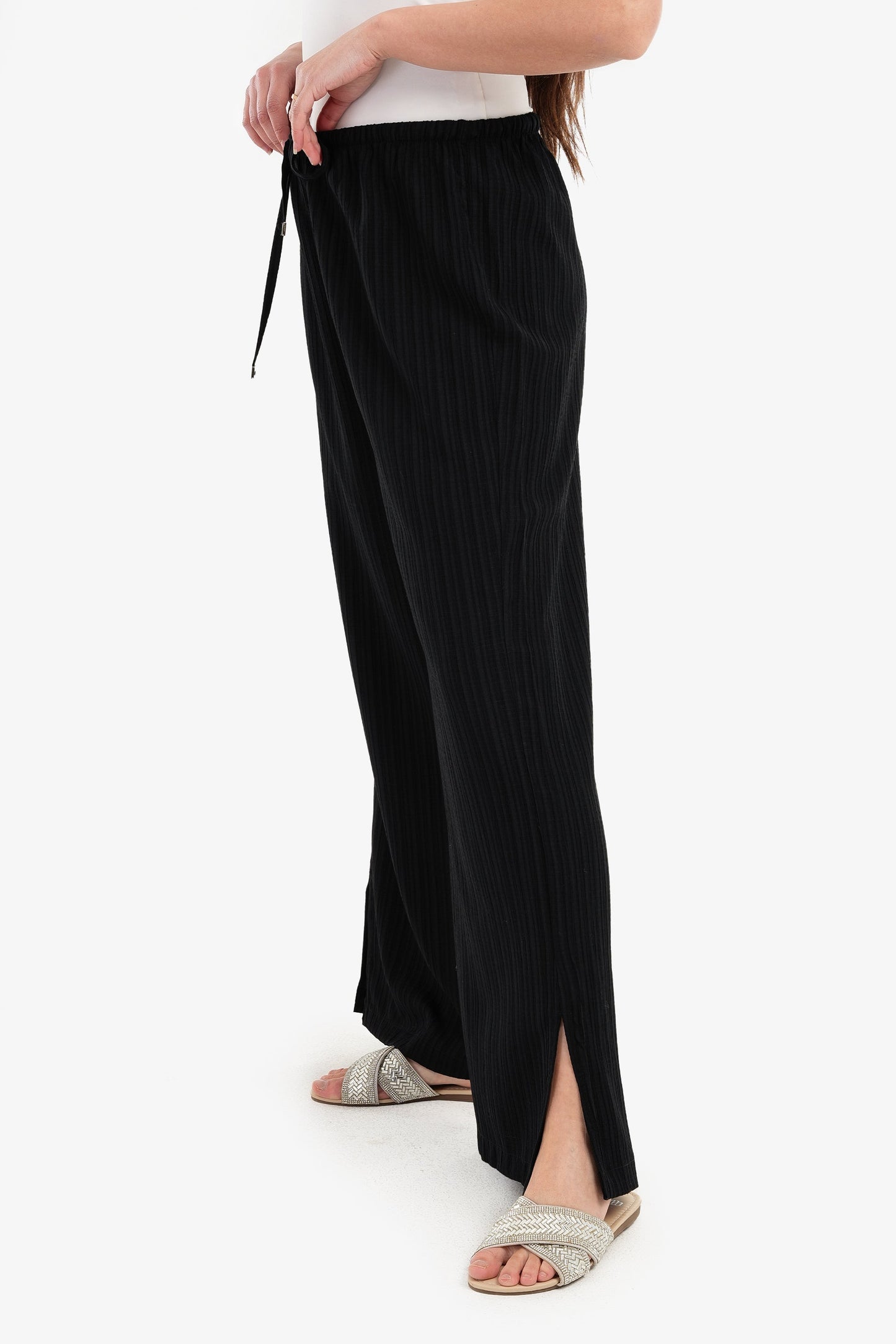 Wide Leg Pants with Slits