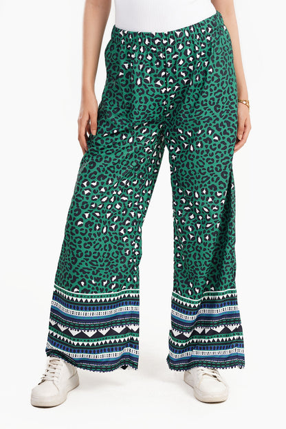 Green All Over Print Pants