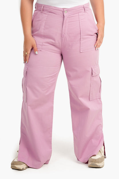 Linen Baggy Pants with Slits