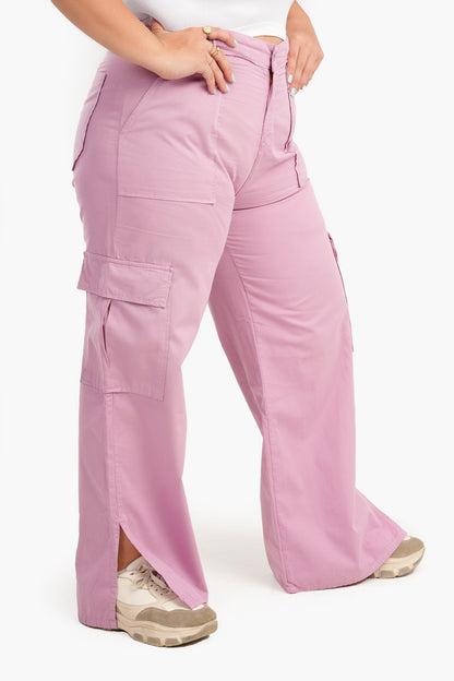 Linen Baggy Pants with Slits