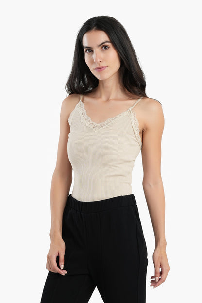 Sleeveless Top with Lace