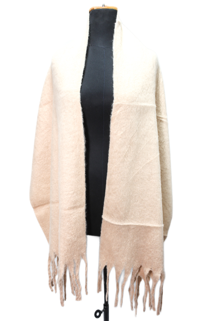 Canvas Textured Shawl – Beige