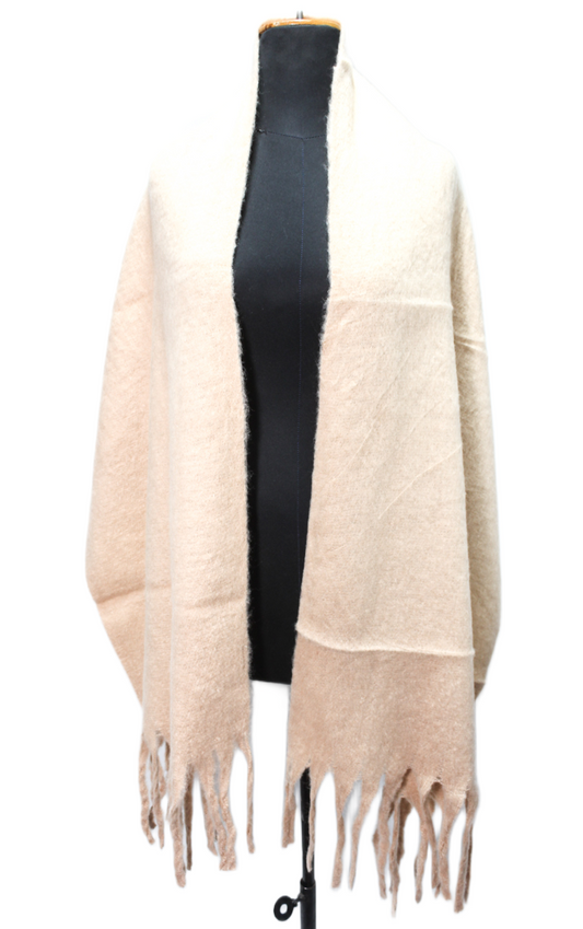 Canvas Textured Shawl – Beige