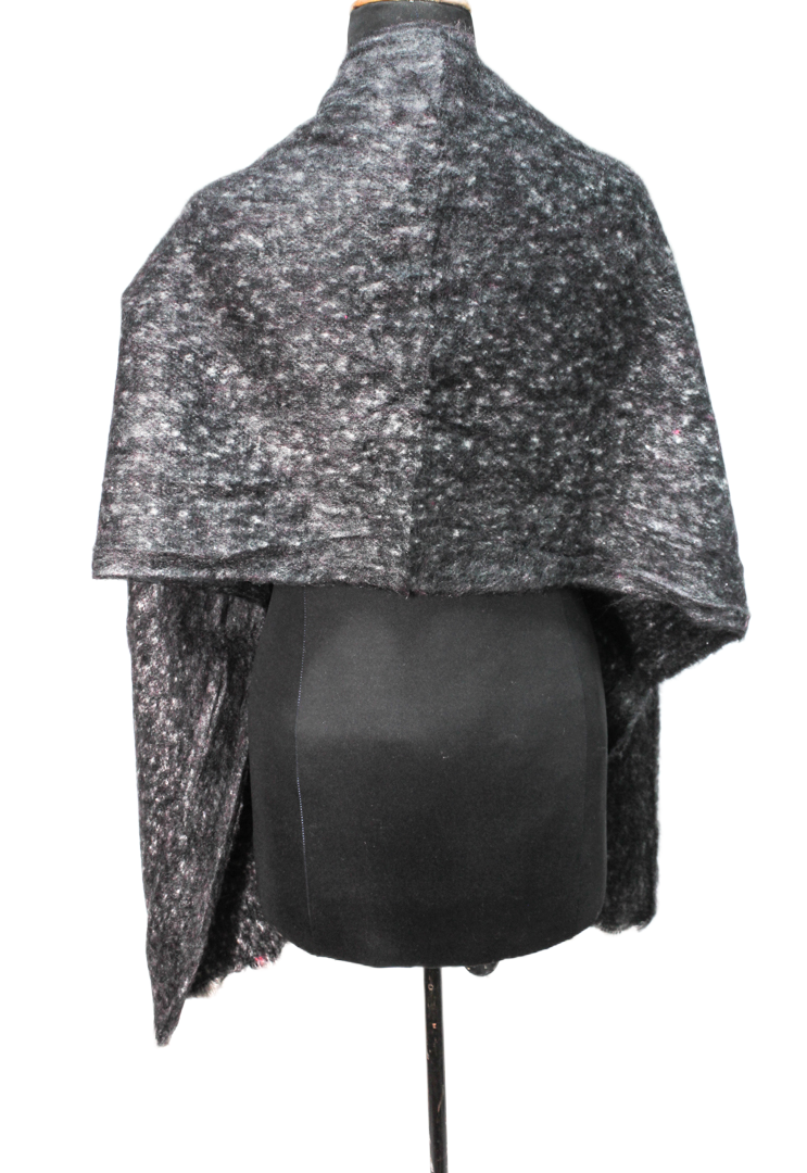 Canvas Textured Shawl – Black