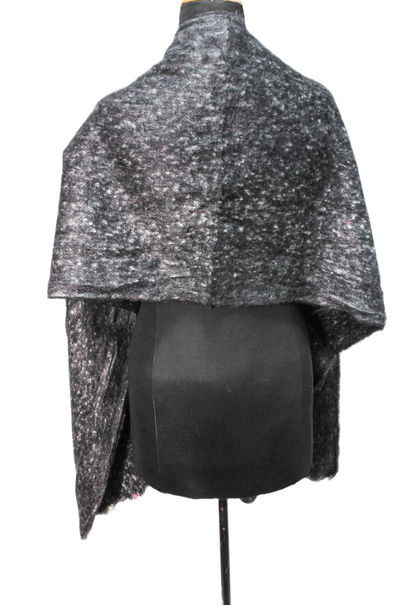 Canvas Textured Shawl – Black