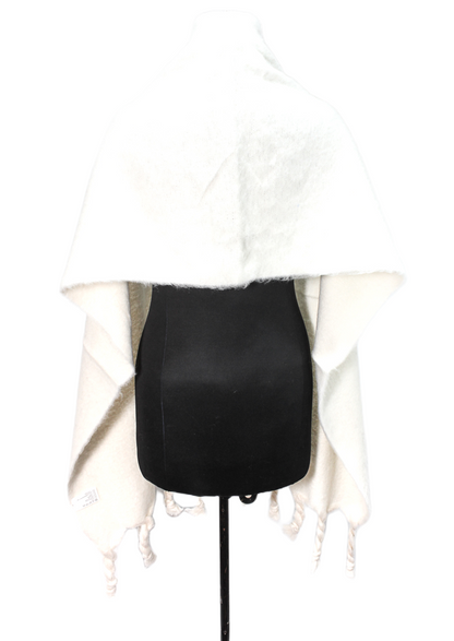 Canvas Textured Shawl – White
