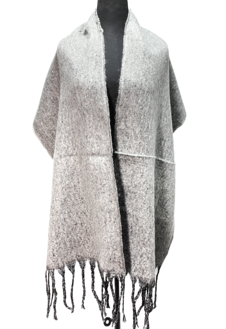Canvas Textured Shawl – Grey