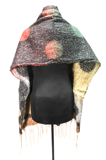 Canvas Polka Dot Shawl – Multicolor