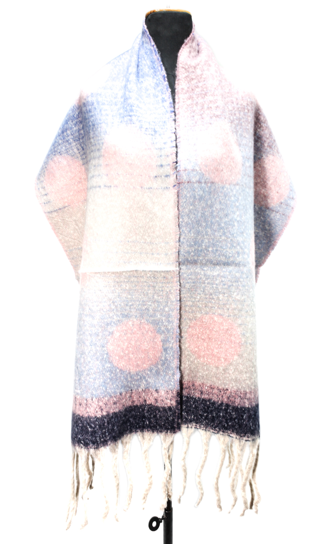 Canvas Polka Dot Shawl – Multicolor