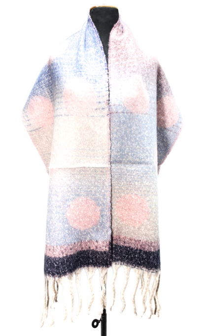 Canvas Polka Dot Shawl – Multicolor