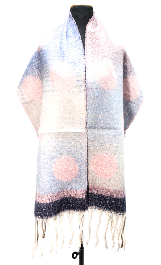 Canvas Polka Dot Shawl – Multicolor