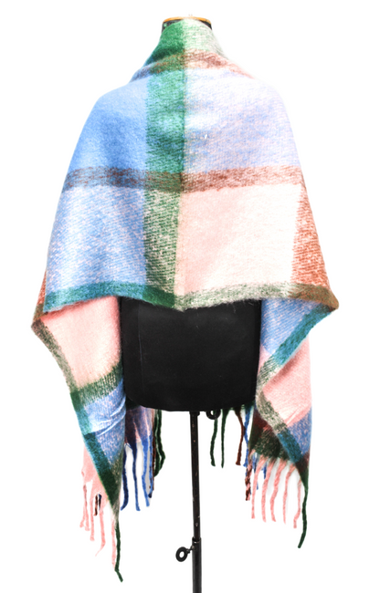 Canvas Checked Shawl – Multicolor
