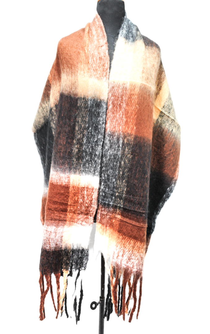 Canvas Checked Shawl – Multicolor