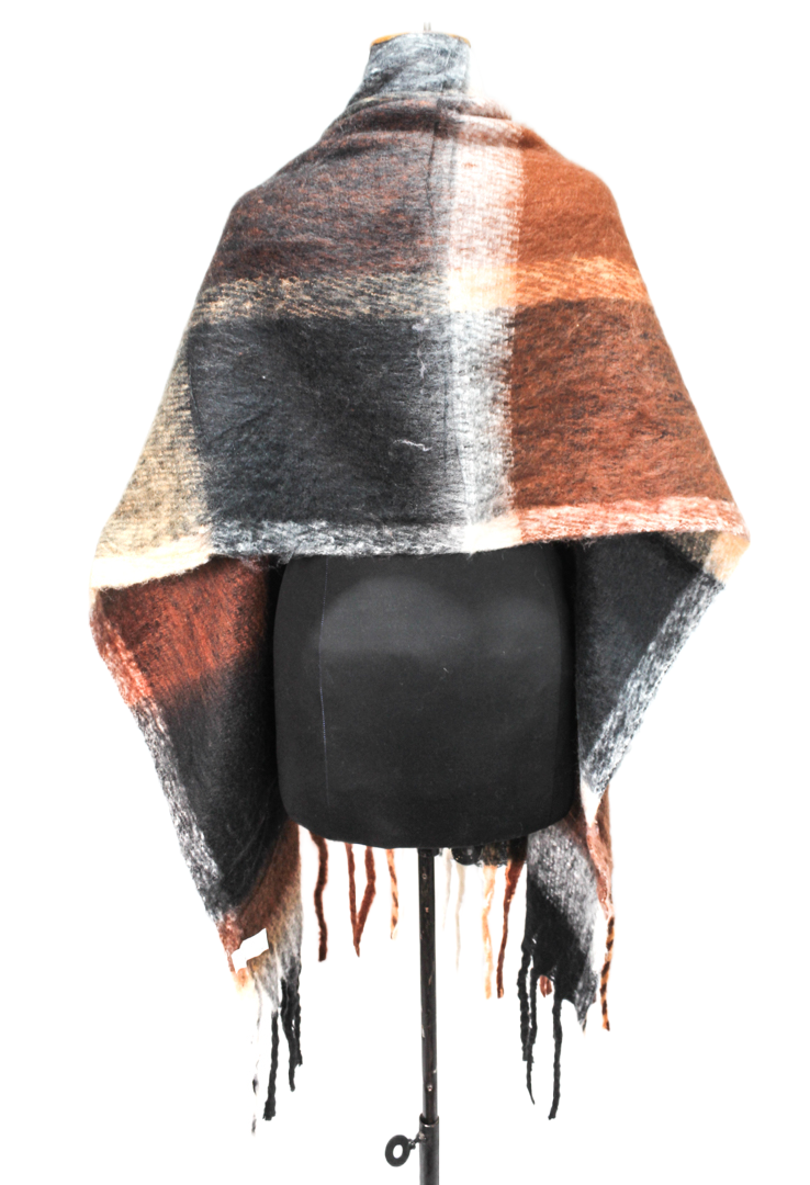 Canvas Checked Shawl – Multicolor