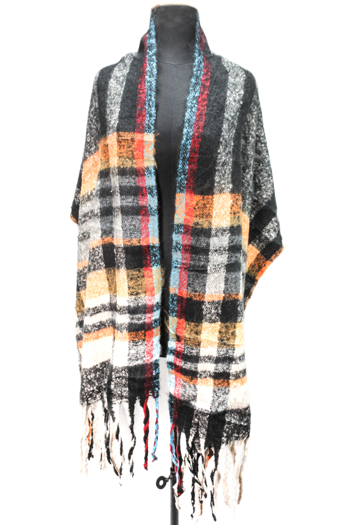Canvas Checked Shawl – Multicolor