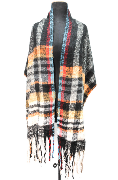 Canvas Checked Shawl – Multicolor