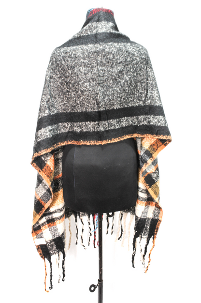 Canvas Checked Shawl – Multicolor