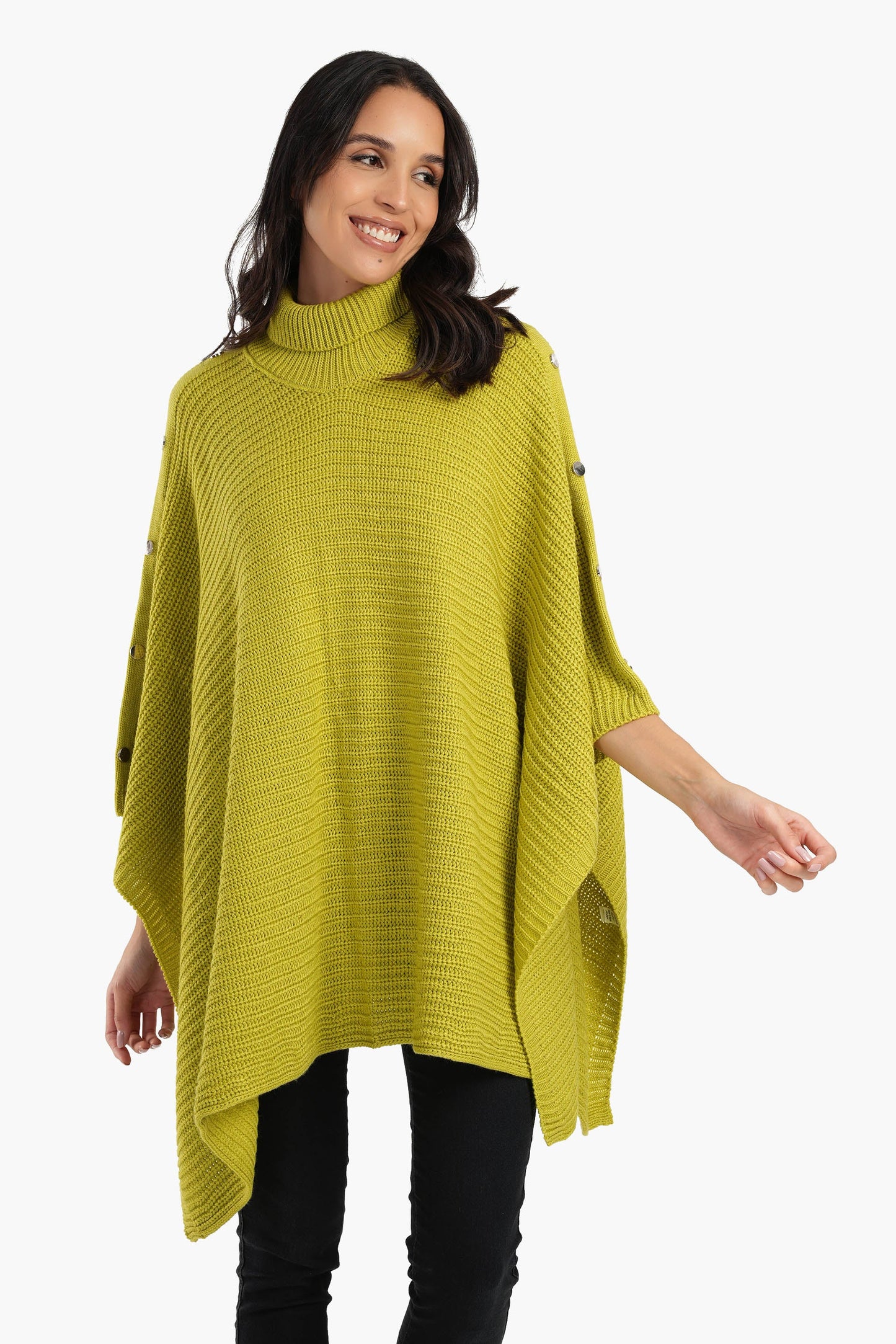 Poncho with Shoulder Buttons