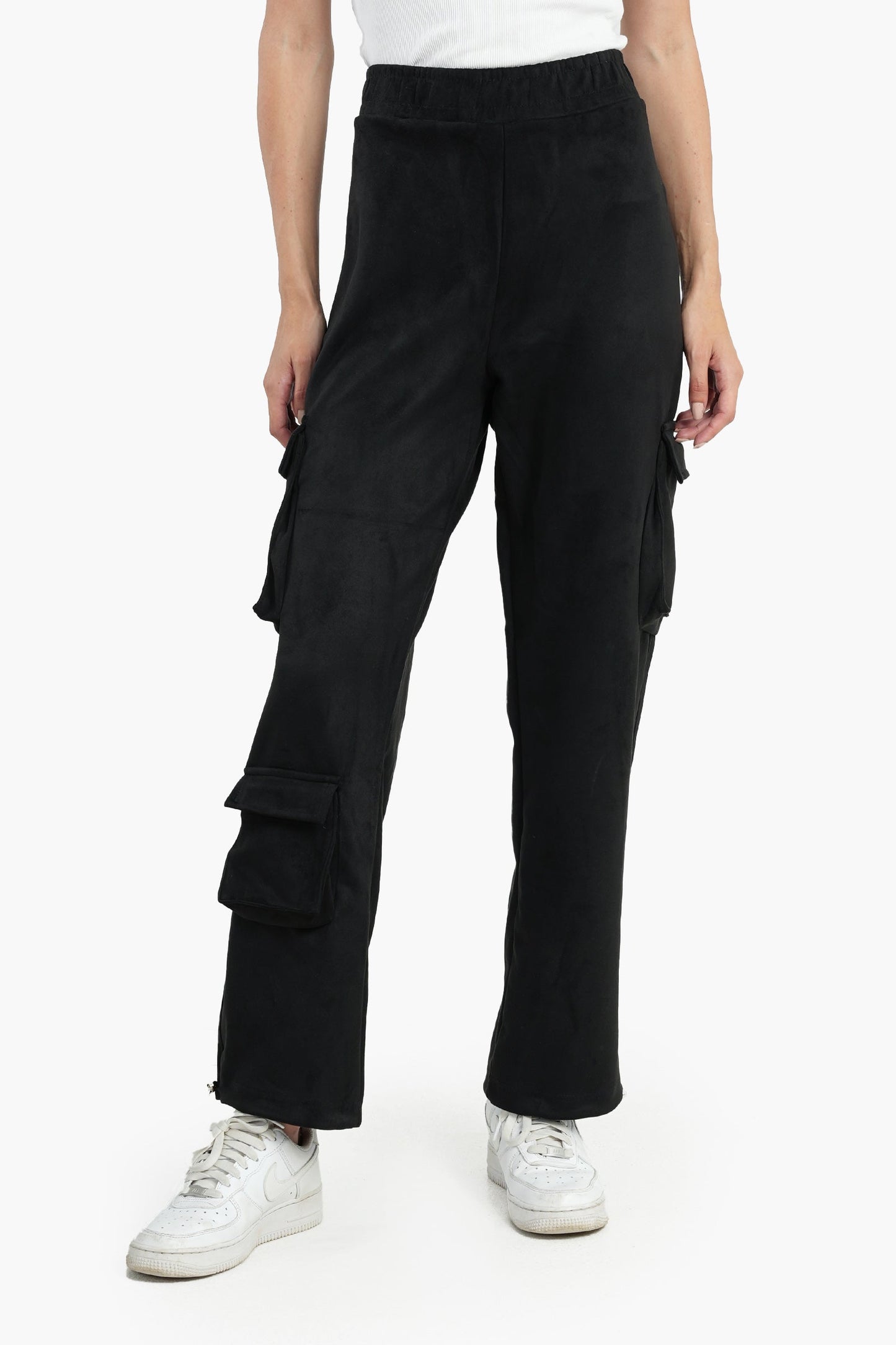 Suede Baggy Pants