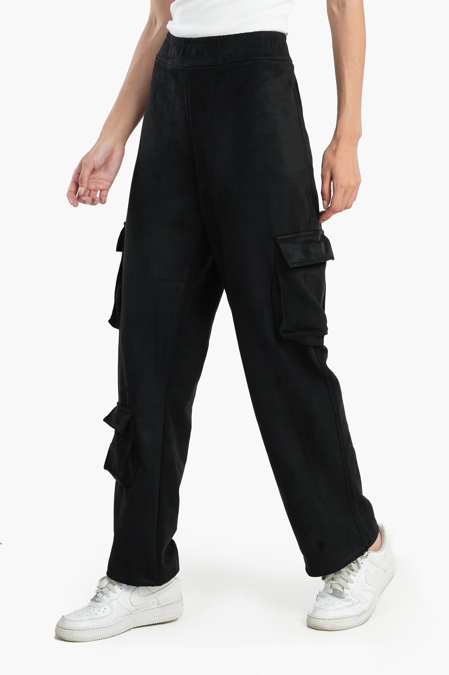 Suede Baggy Pants