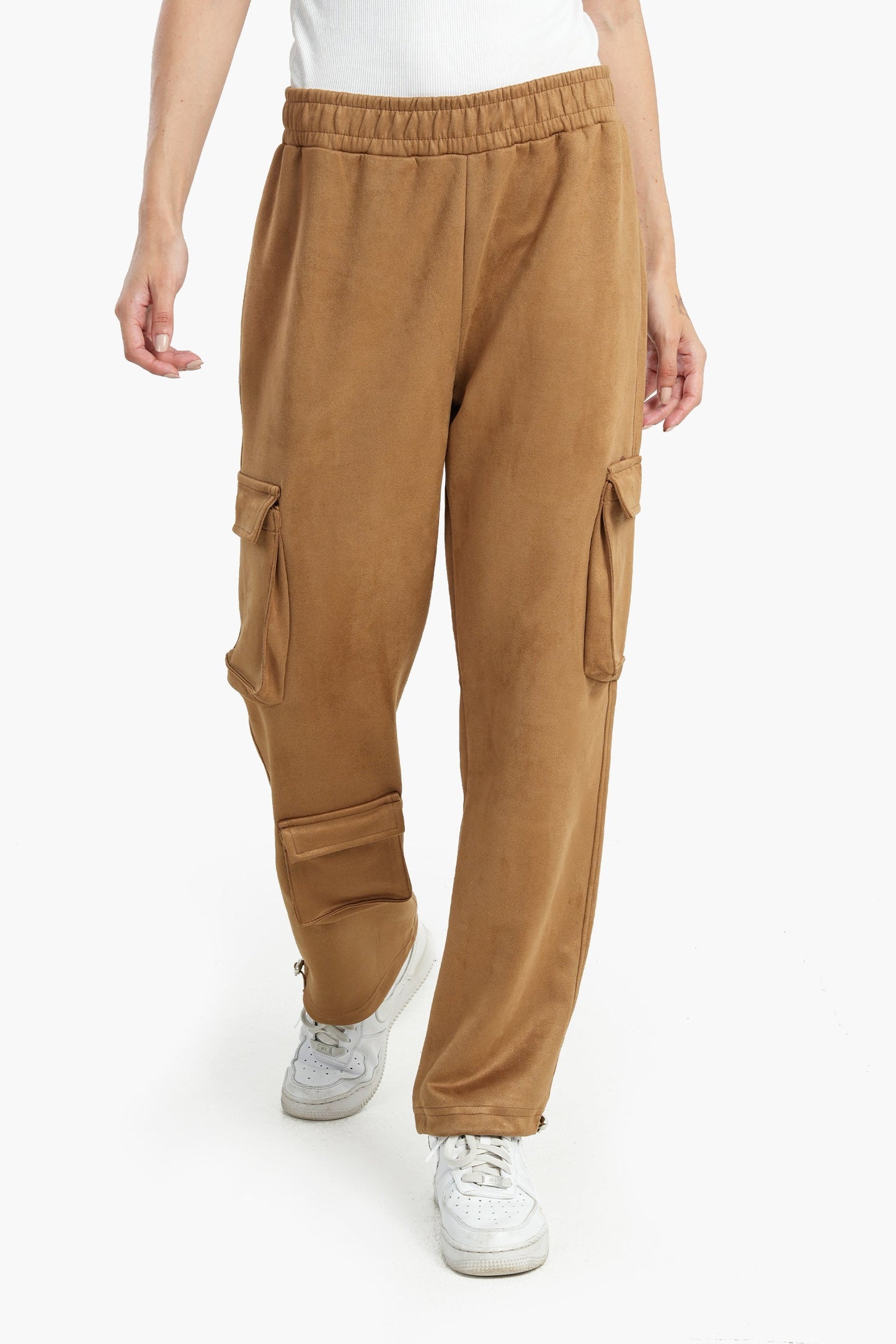 Suede Baggy Pants