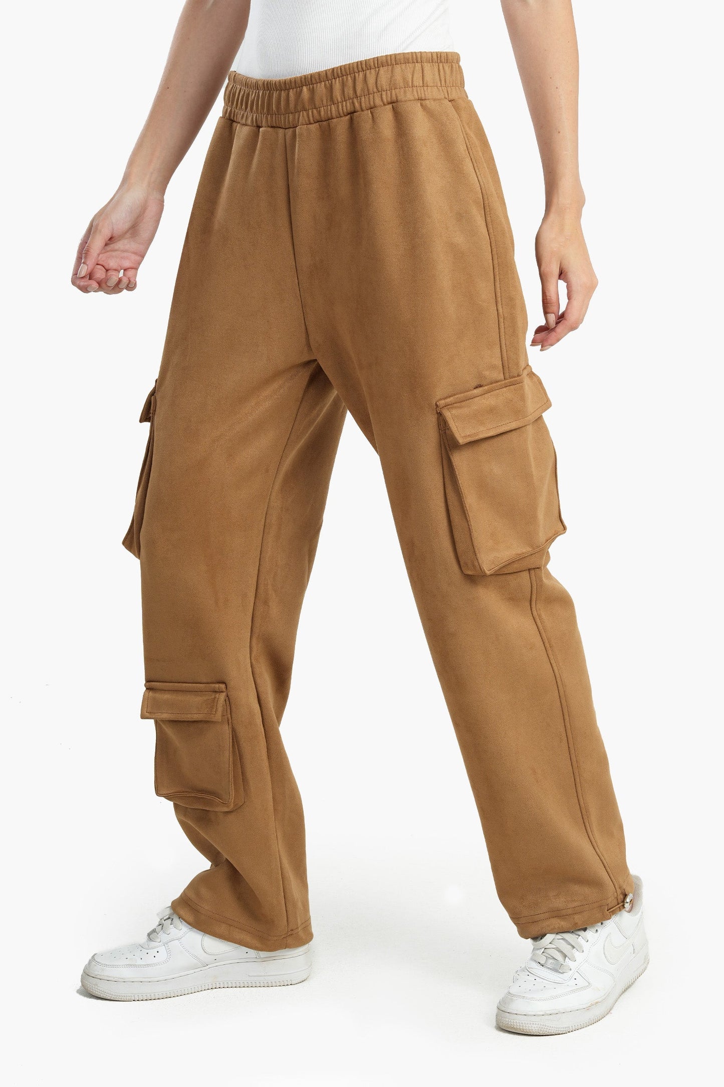 Suede Baggy Pants