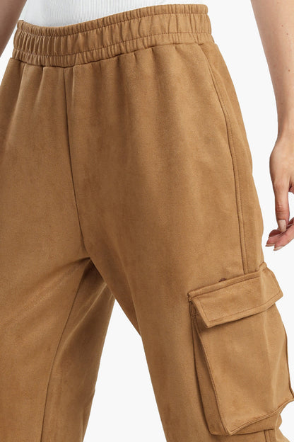 Suede Baggy Pants