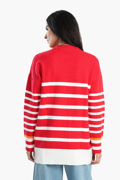 Pullover with White Stripes