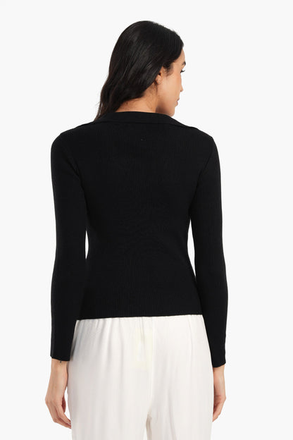 Johnny Collar Ribbed Pullover