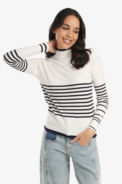 Wool Pullover with Stripes