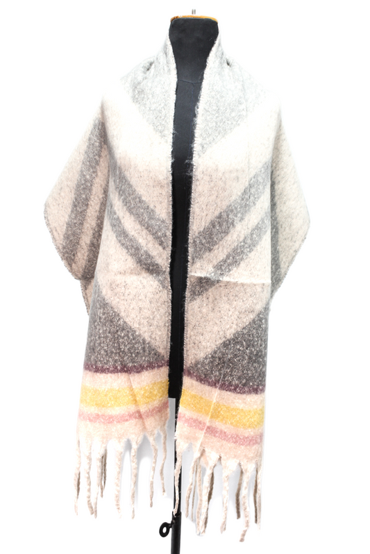 Canvas Striped Shawl – Multicolor