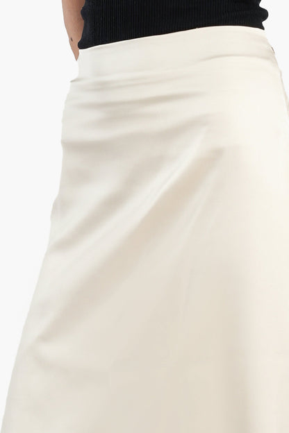 Light Beige Satin Skirt