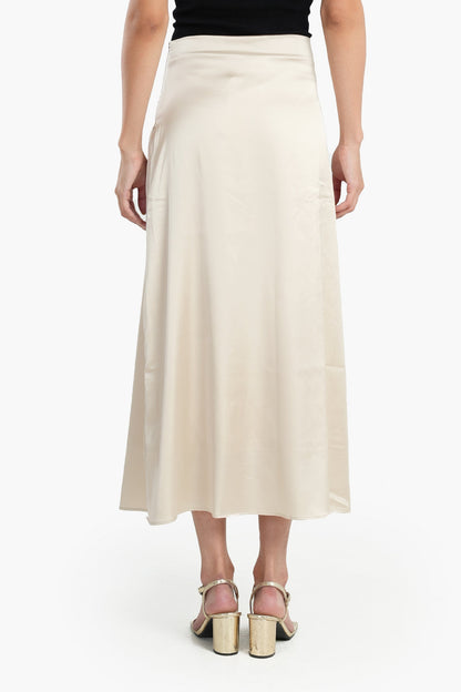 Light Beige Satin Skirt