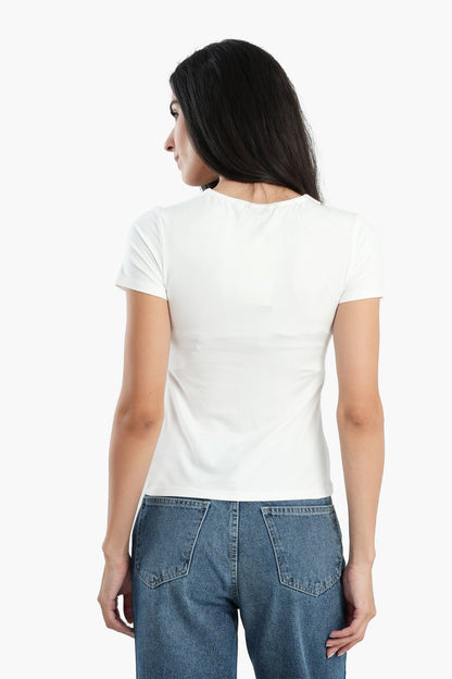 Cotton Square Neck Top