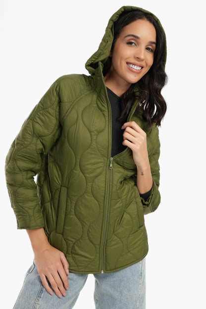 Olive Green Quilted Jacket