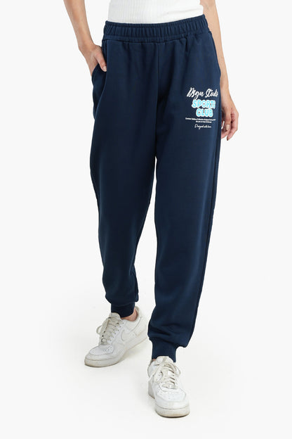 Navy Cotton Lounge Joggers