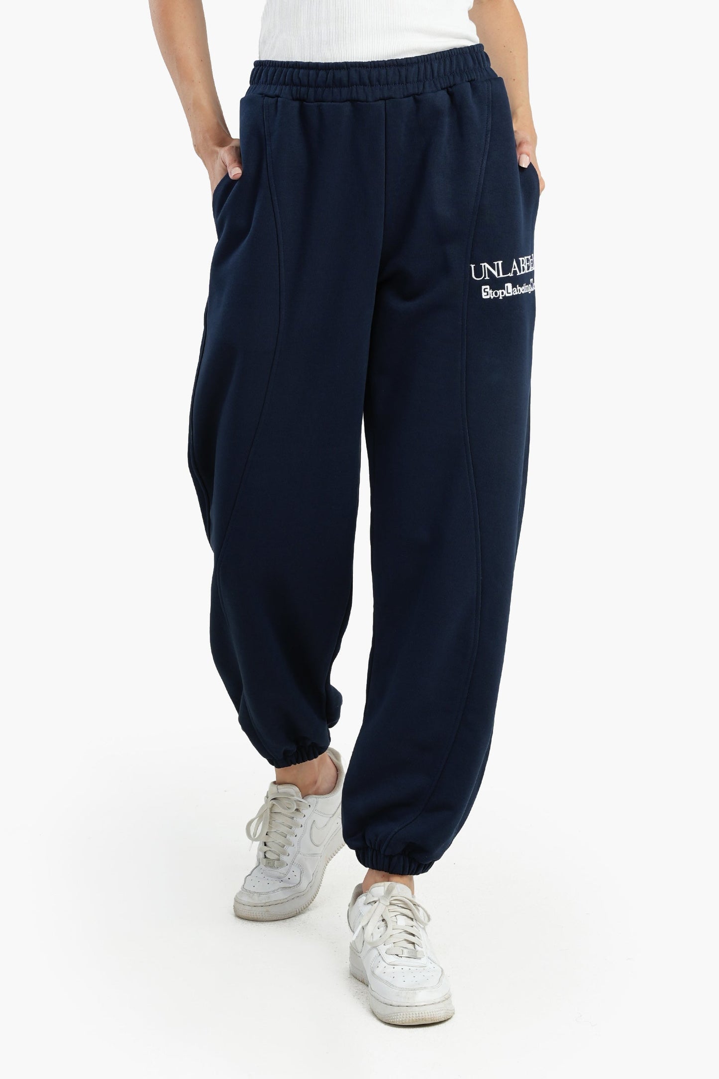 Navy Printed Lounge Joggers