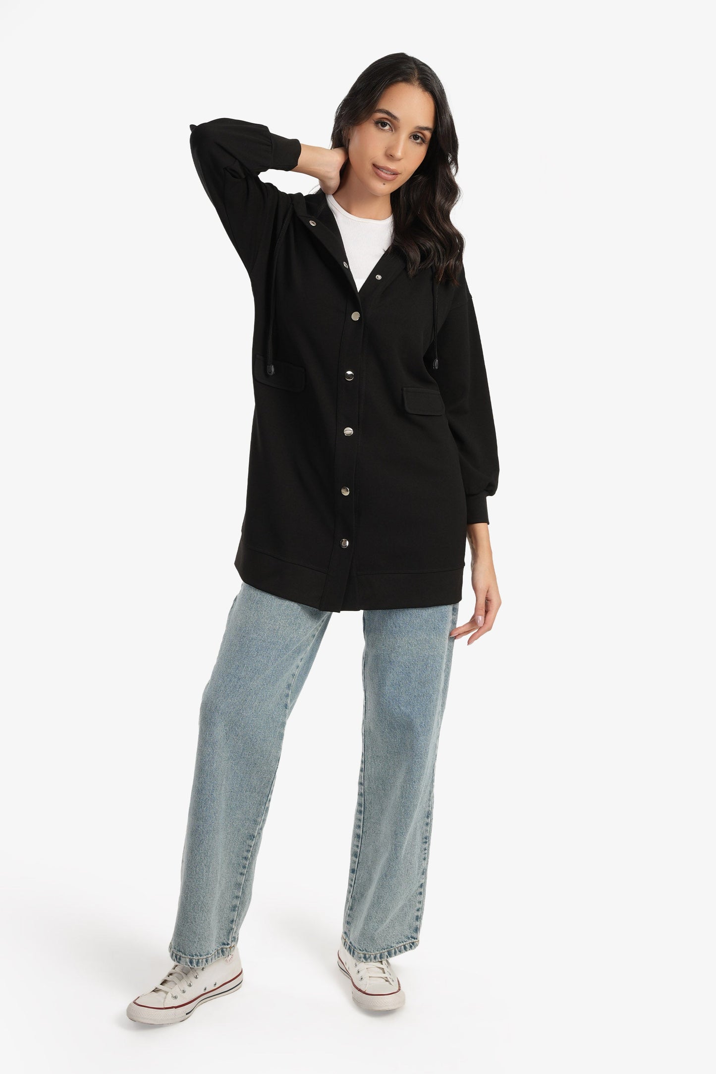 Black Solid Lounge Jacket