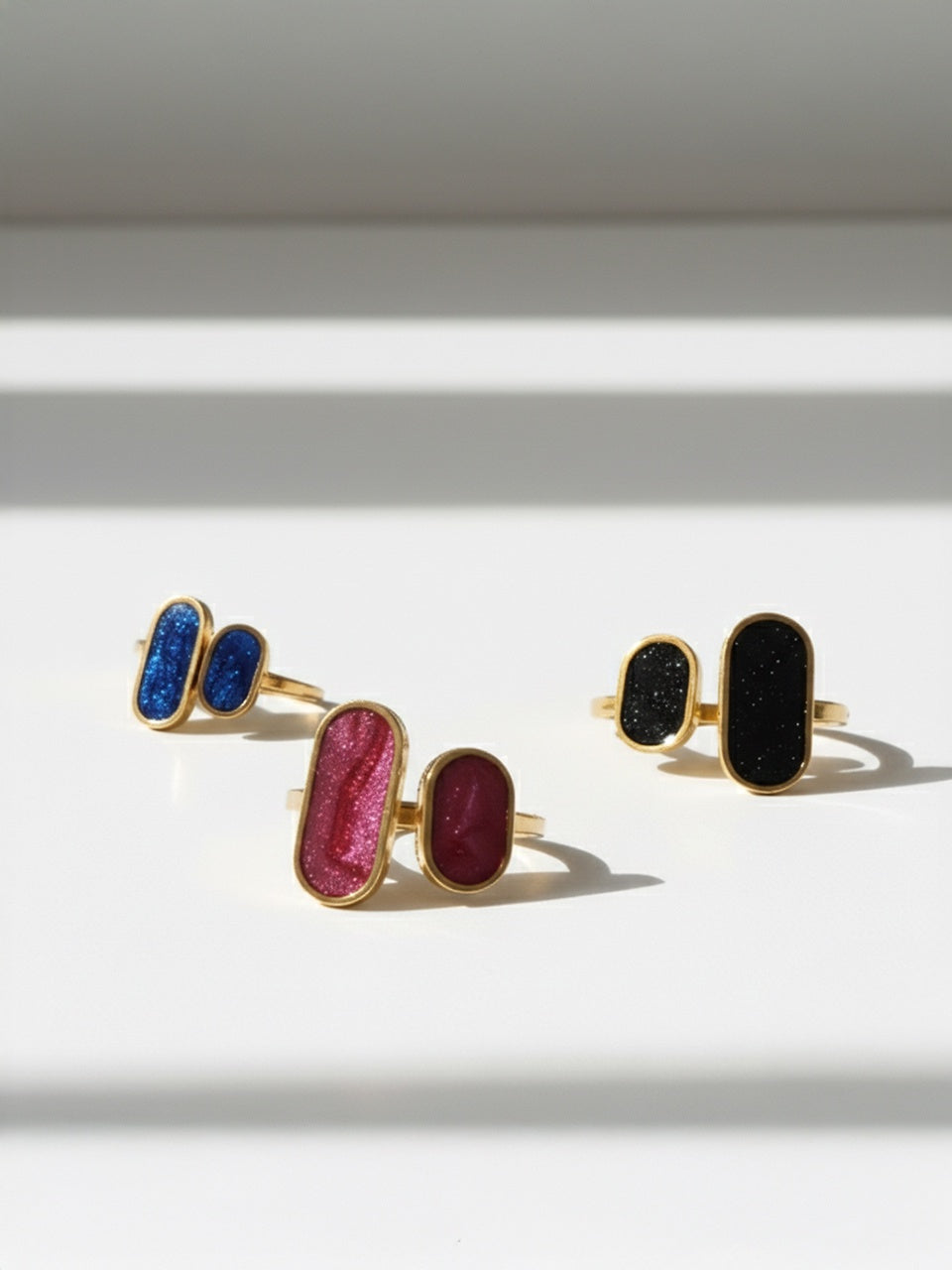 Prismatic Hematite & Gold-Toned Ring