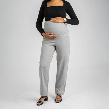 Cotton Gabardine Solid Maternity Pants