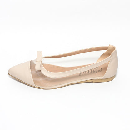 Women Glitter Ballerina - Beige