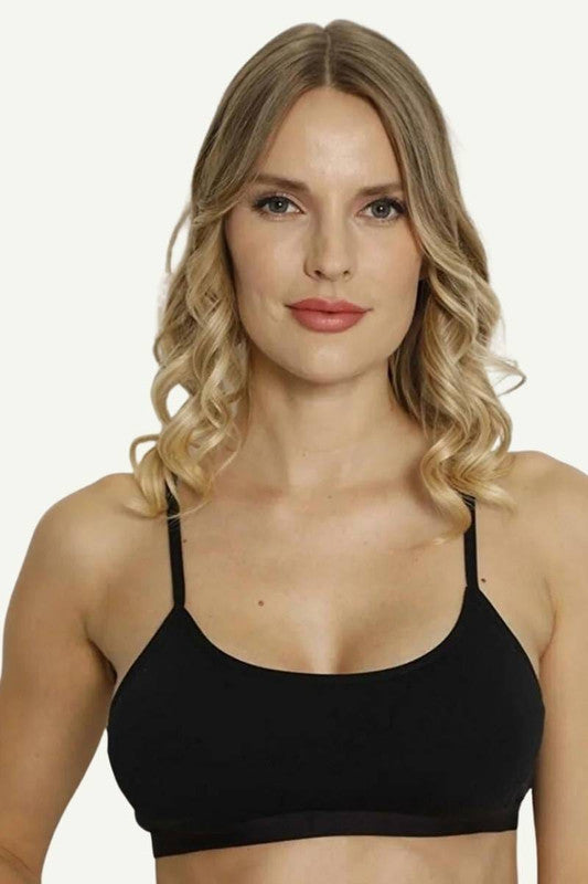 Cotton Sports Bra With Thin Strap