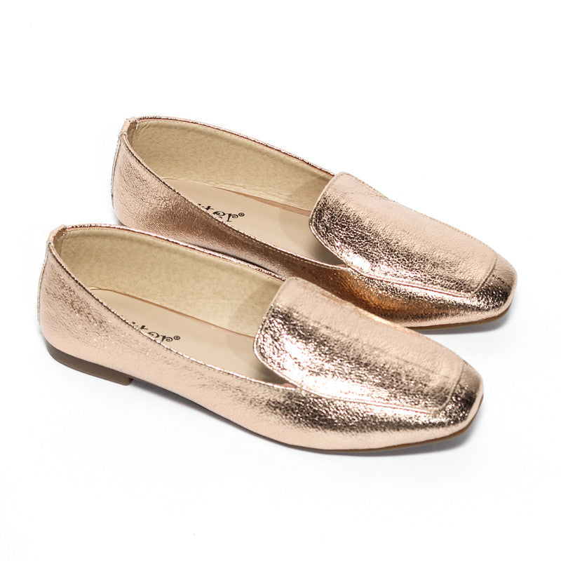 Squared Toe Ballerina - Bronze