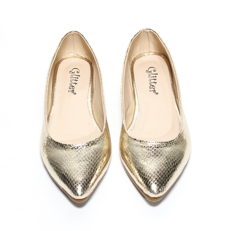 Glitter Women Ballerina - Gold