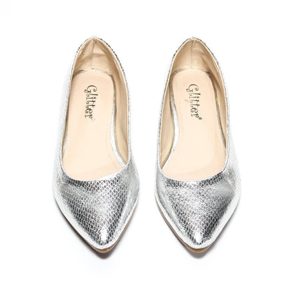 Glitter Women Ballerina - Silver