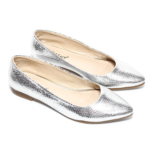 Glitter Women Ballerina - Silver