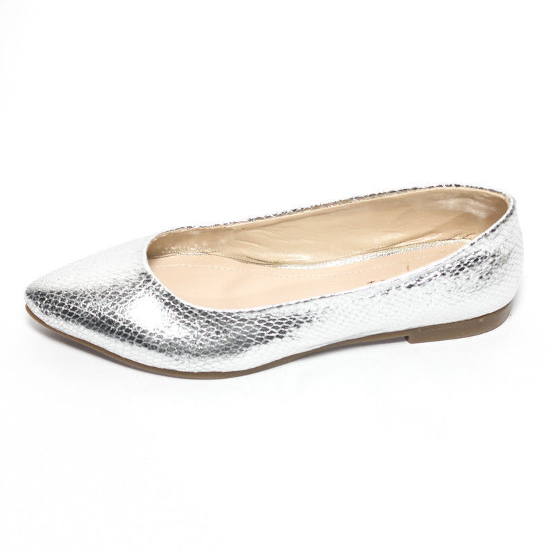 Glitter Women Ballerina - Silver