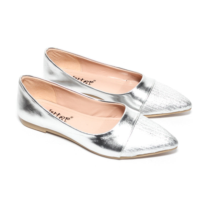 Glitter Women Ballerina - Silver