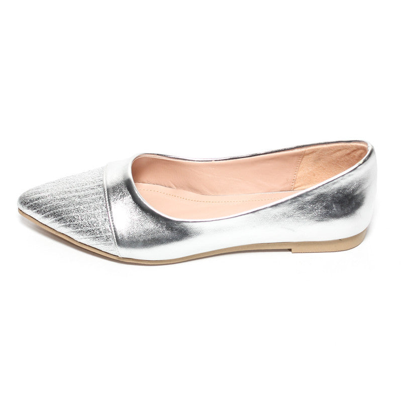 Glitter Women Ballerina - Silver