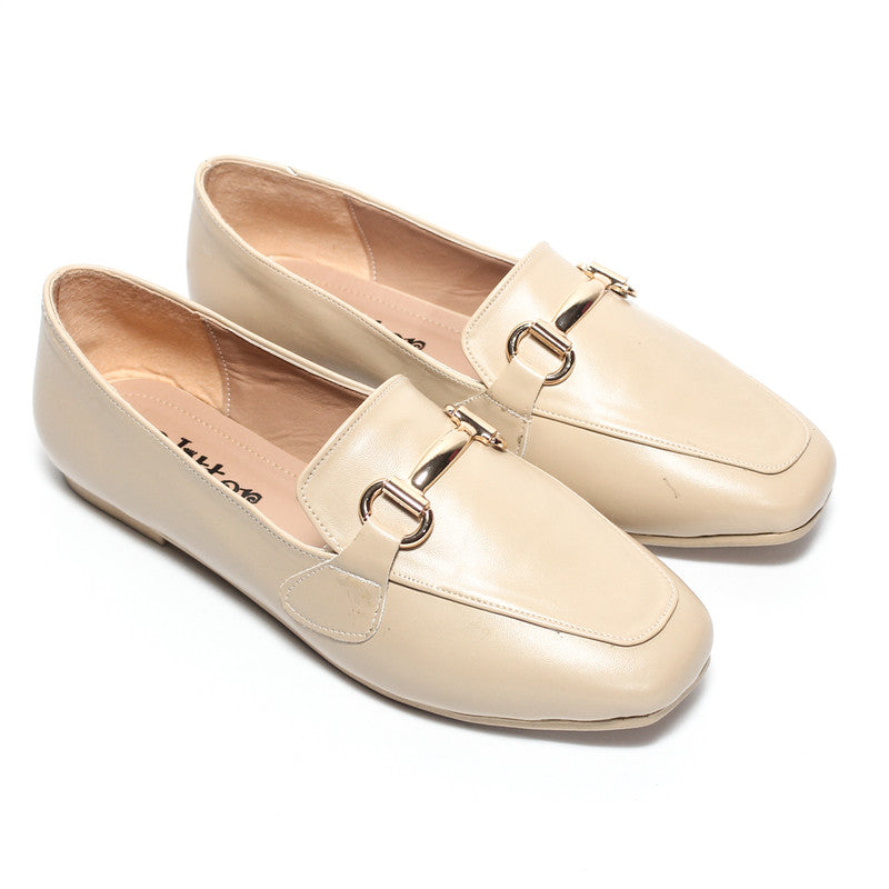 Glitter Women Ballerina - Beige